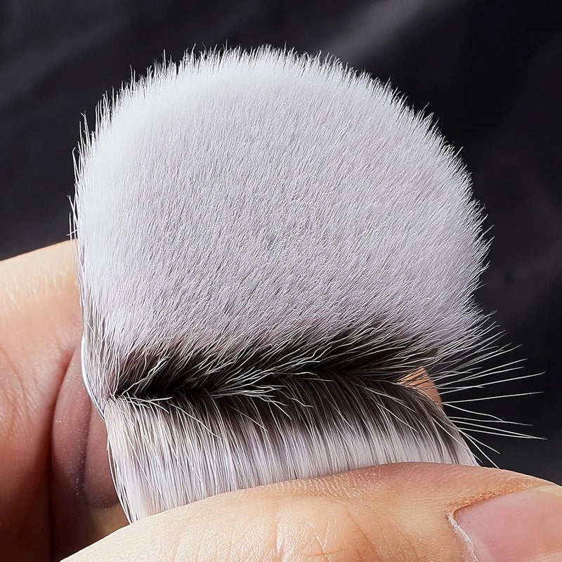DIFFUNY Large Makeup Brushes Double Ended Foundation Brush & Concealer Brush, Flat Top Kabuki Foundation Brush for Liquid, Cream, Blending, Buffing, Concealer, Dual Sided Make Up Brushes - Image 4